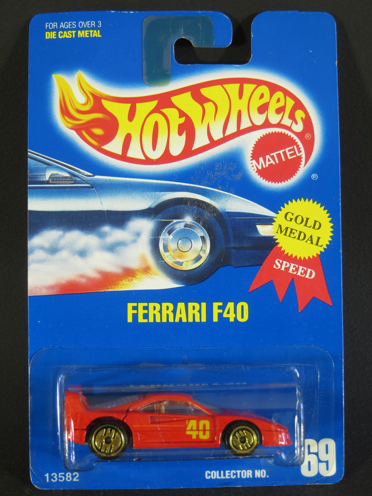 1991 Hot Wheels Blue Card #69 Red Ferrari F40 for sale online
