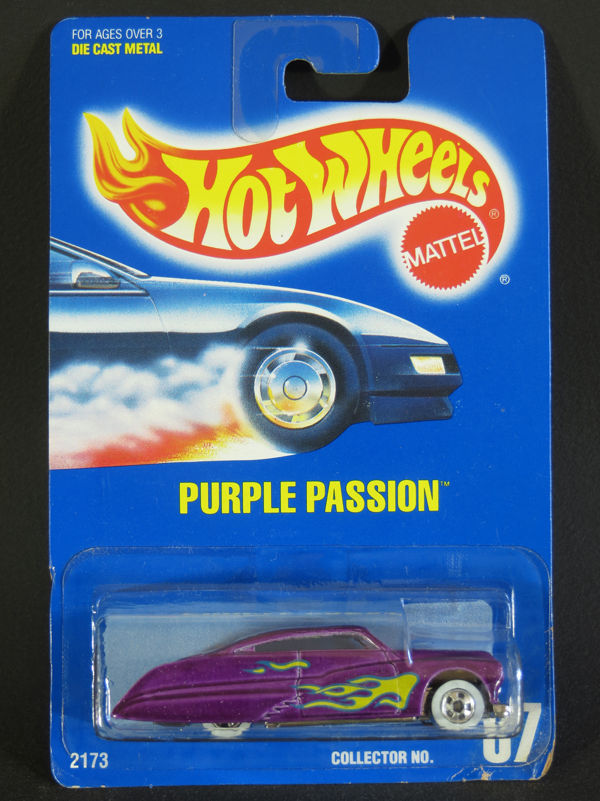 1993 Hot Wheels Purple Passion on #87 Collector Card | The Race Case